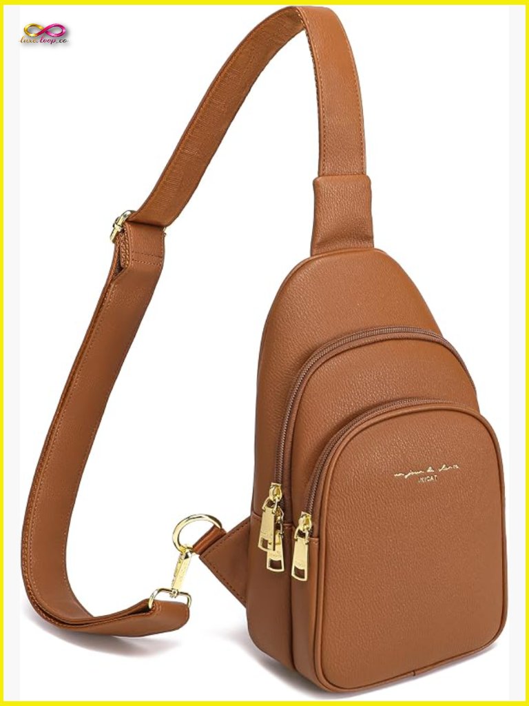 Small Crossbody Sling Bag Faux Leather Travel Purse Hands-Free Everyday